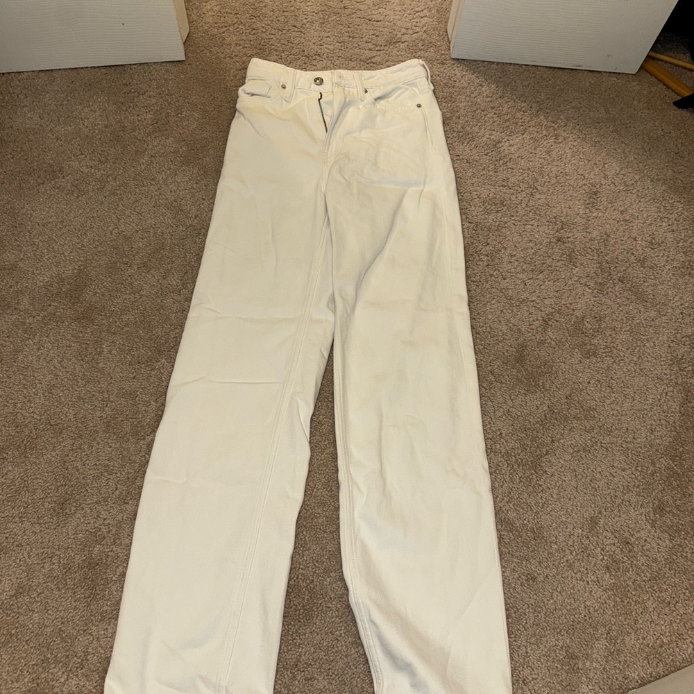 H&M Women's High Rise Jeans - Cream